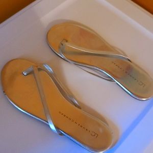 Silver Lauren Conrad Flip Flips